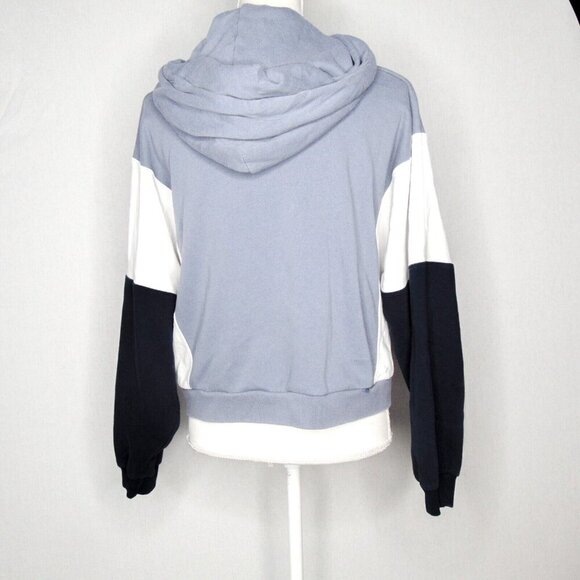 Abercrombie Women's Long Sleeve Color block Hooded Cropped Sweatshirt - Picture 3 of 6